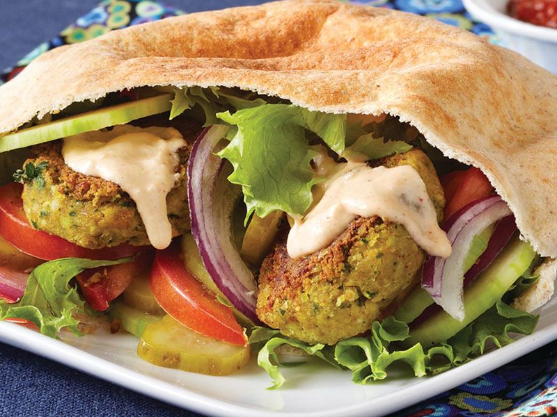 Egg Omelette with Falafel