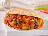 Foul With Eggplant Sandwich