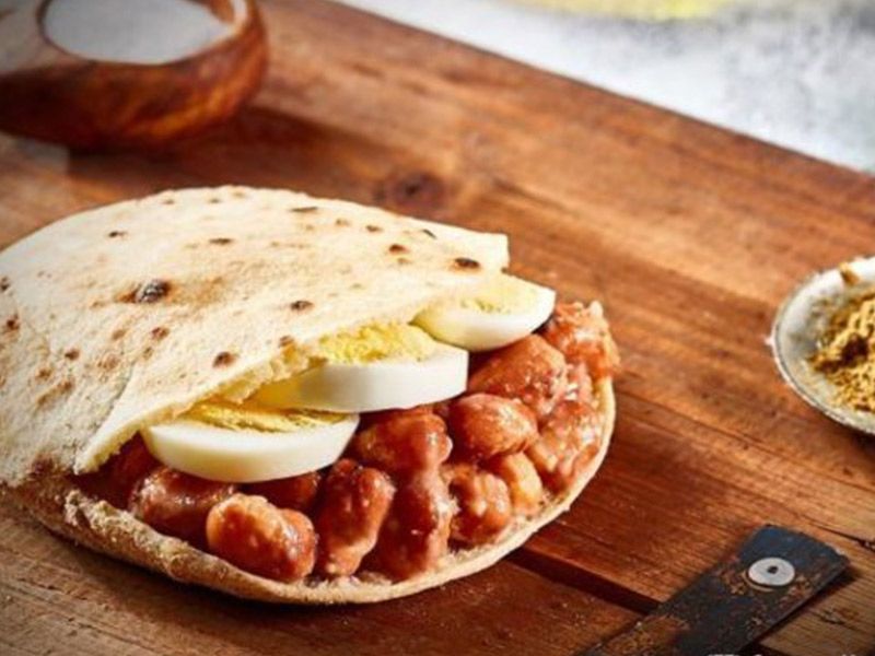 Boiled Eggs Foul Sandwich