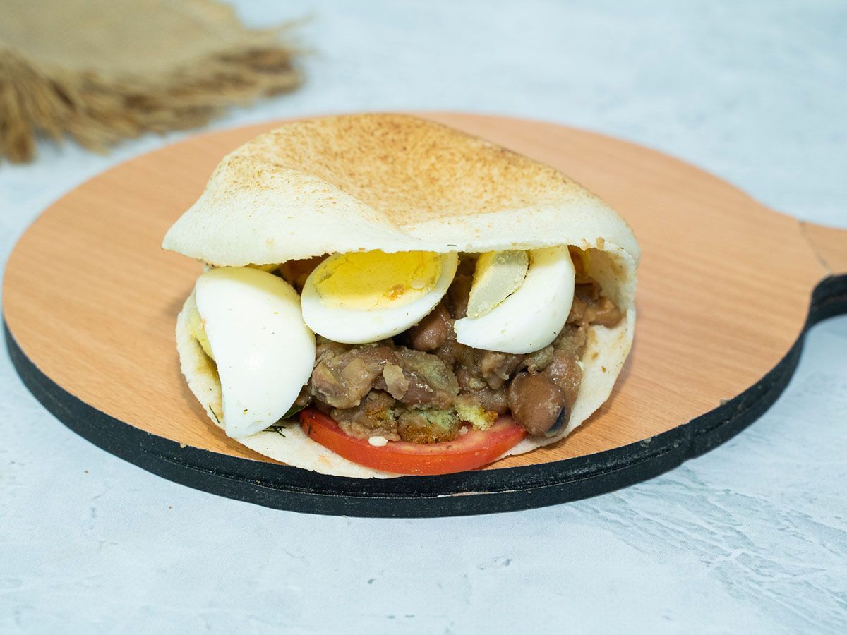 Foul With Eggs Sandwich