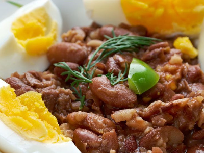 Foul With Boiled Eggs Sandwich