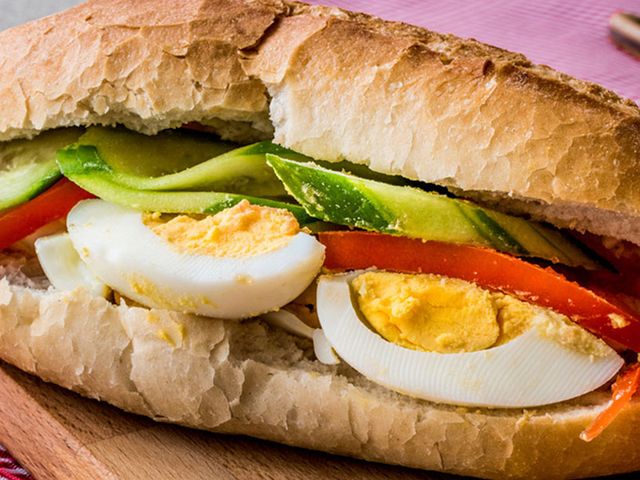 Foul With Boiled Eggs Sandwich