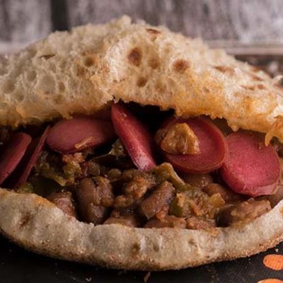 Foul and Sausage Sandwich