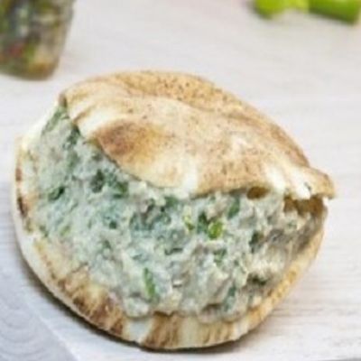 Foul Sandwich With Baba Ghanoush Salad