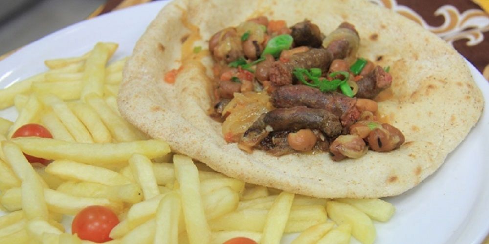 Foul With Oriental Sausage Sandwich