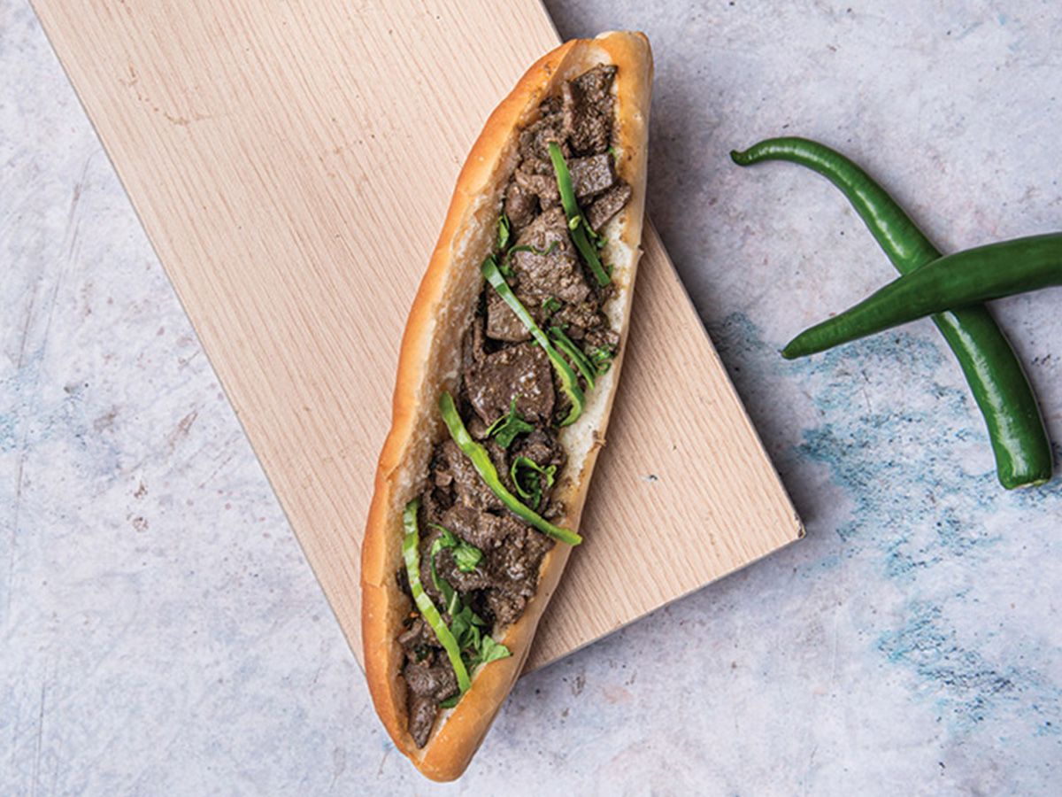 French Bread Alexandrian Liver Sandwich