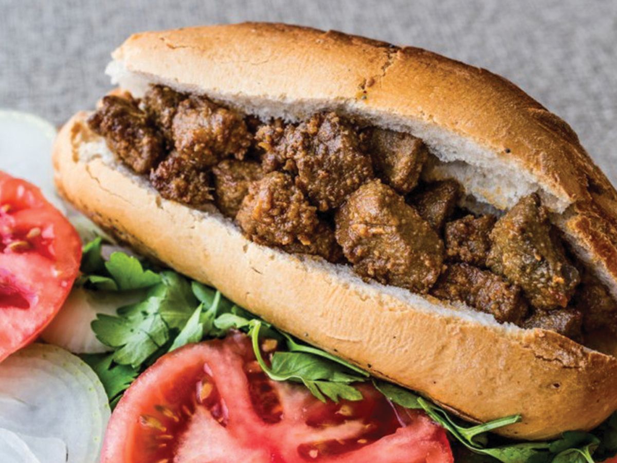 Pomegranate molasses liver sandwich