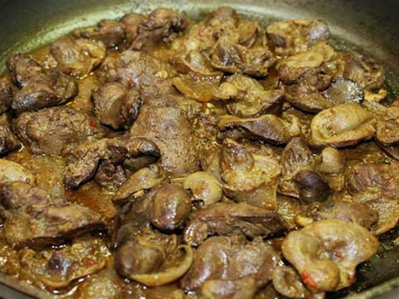 Liver And Giblets Sandwich