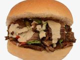 Kaiser meat shawarma sandwich