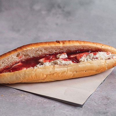 Jam and cream sandwich