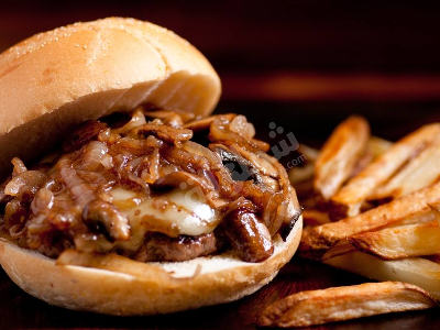 Mushroom With French Fries Sandwich