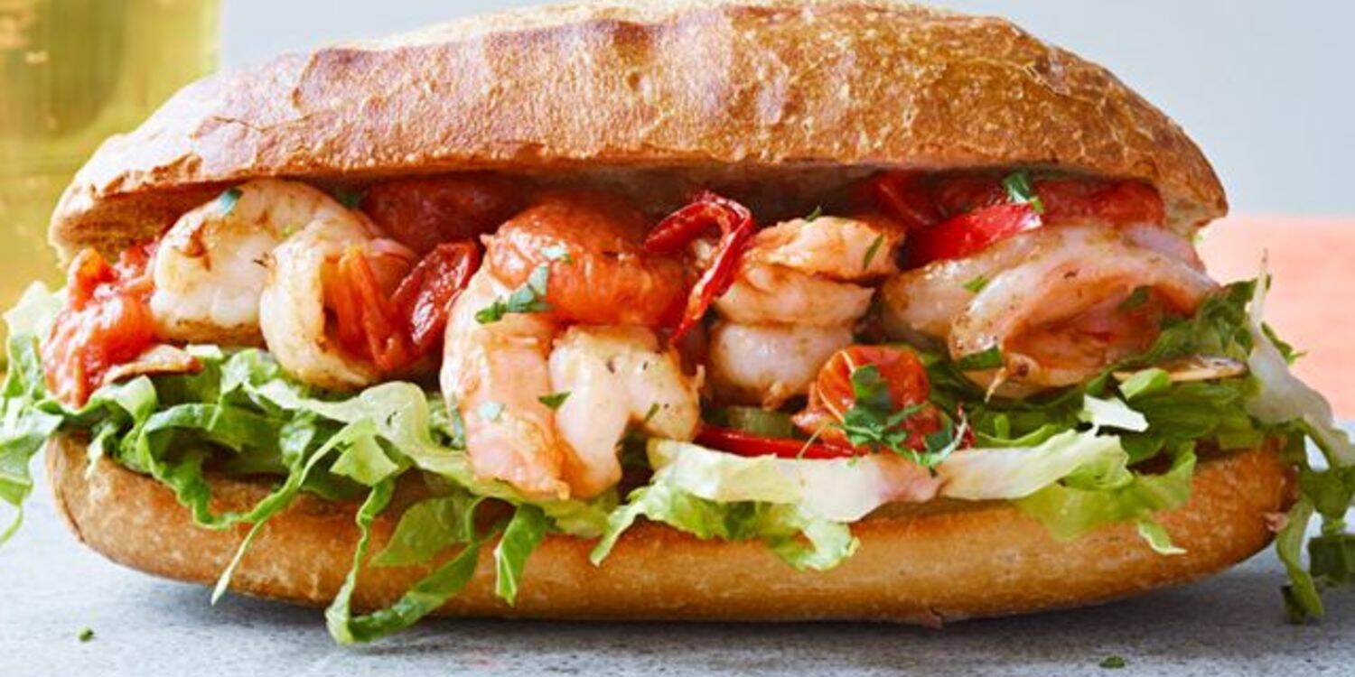 Grilled Mix Seafood Sandwich