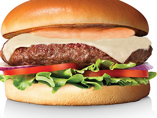 Mix burger sandwich with fries and Pepsi