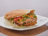 Mix Falafel And Baba Ghannoug Sandwich