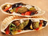 Mix Falafel And Eggplant Sandwich