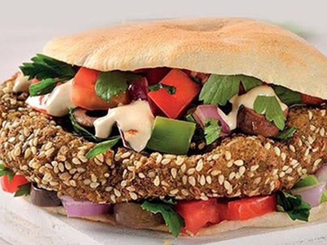 foul and falafel sandwich