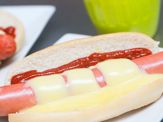 Hot Dog With Mozzarella Cheese Sandwich
