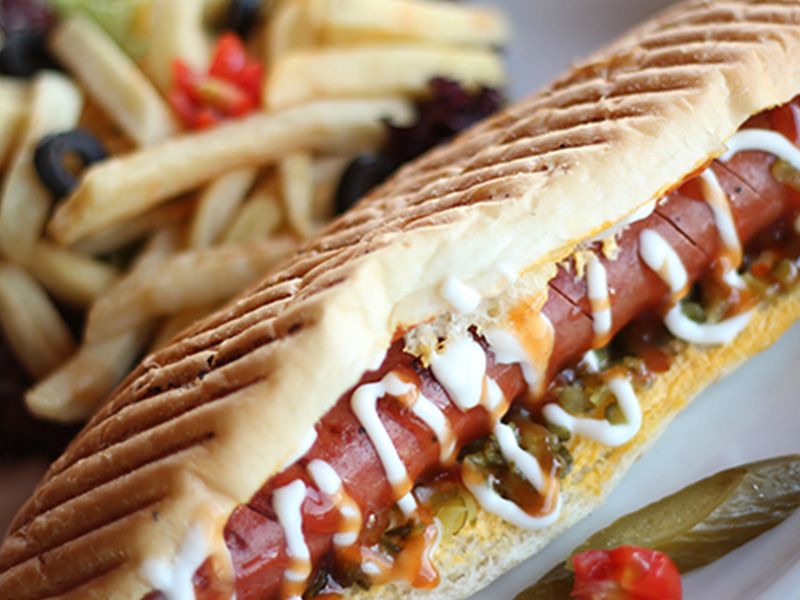 Hot Dog With Mozzarella Sandwich