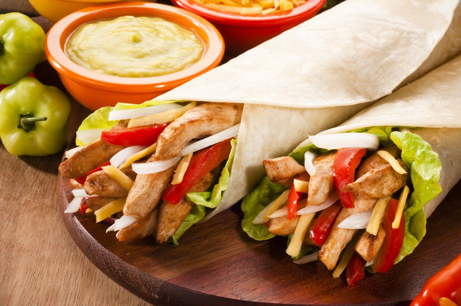 Chicken Fajita Saj Sandwich