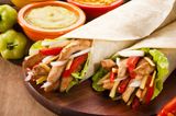 Chicken Fajita Saj Sandwich