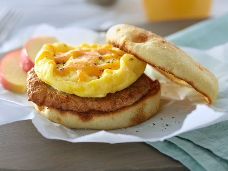 Burger With Eggs And Cheese Sandwich