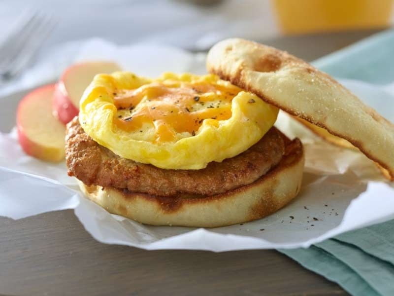 Beef Burger With Eggs Sandwich