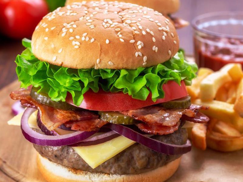 Plain Beef Burger Sandwich
