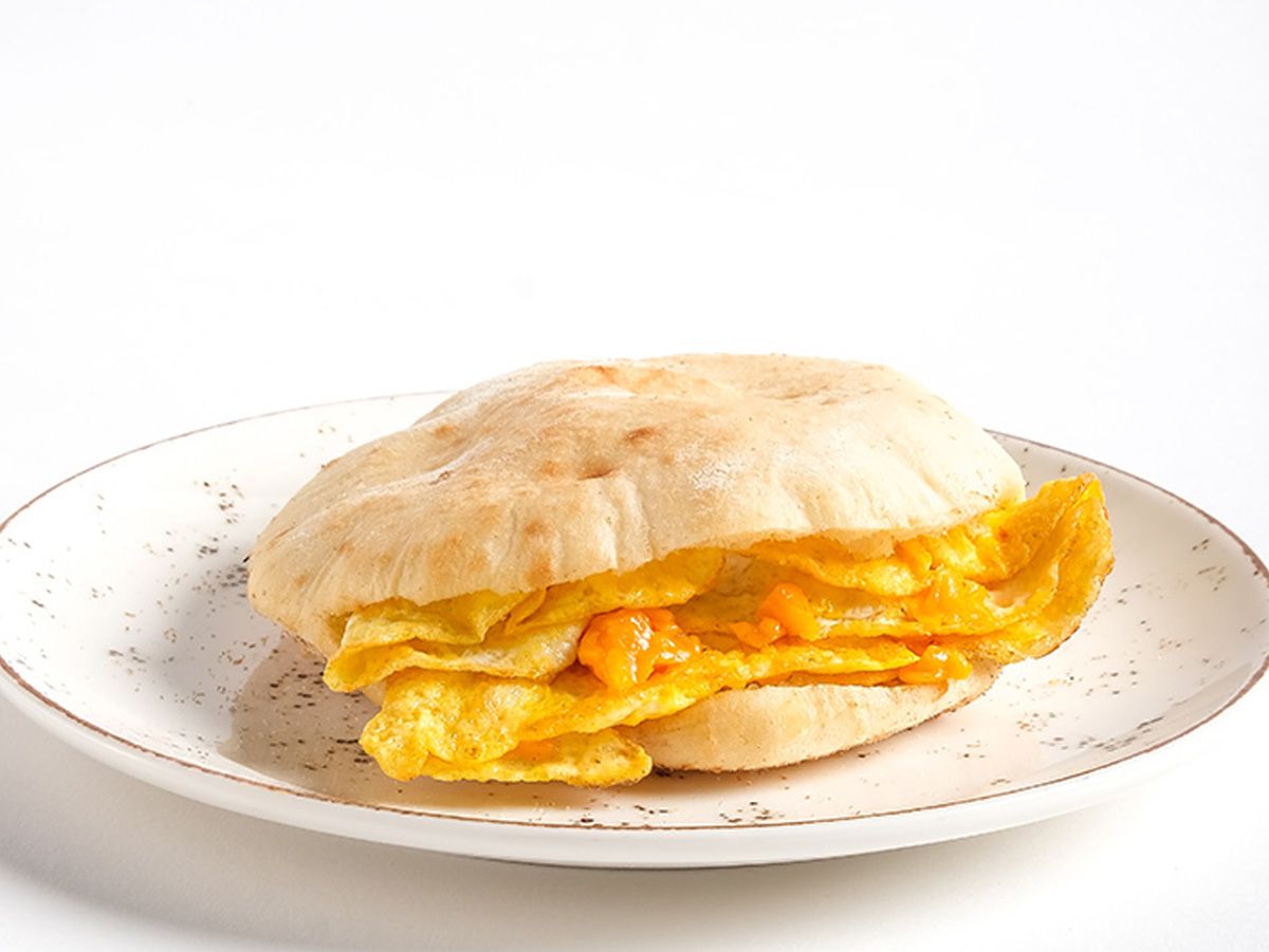 Cheddar Omelette Eggs Sandwich