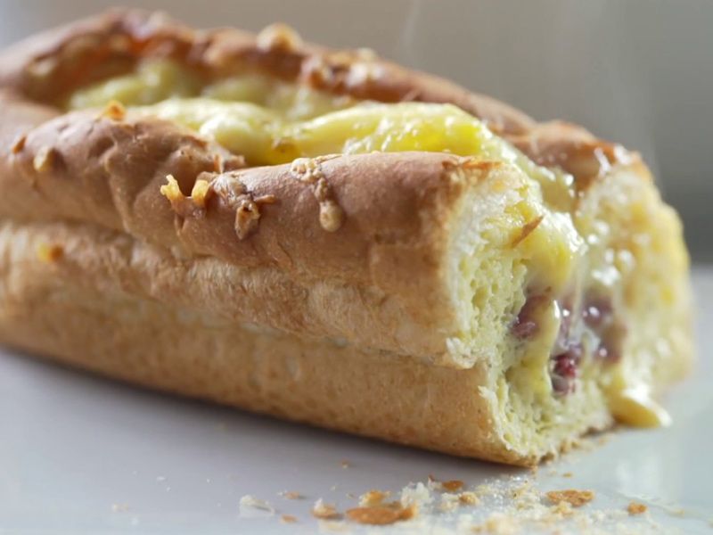 Sausage With Eggs Sandwich