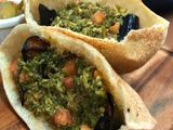 Stuffed Taamia With Eggplant Sandwich