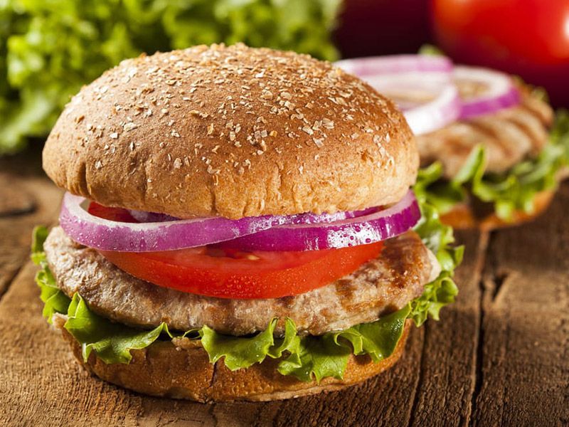 Plain Beef Burger Sandwich