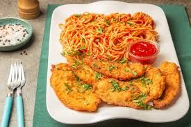 Chicken Pane Spaghetti