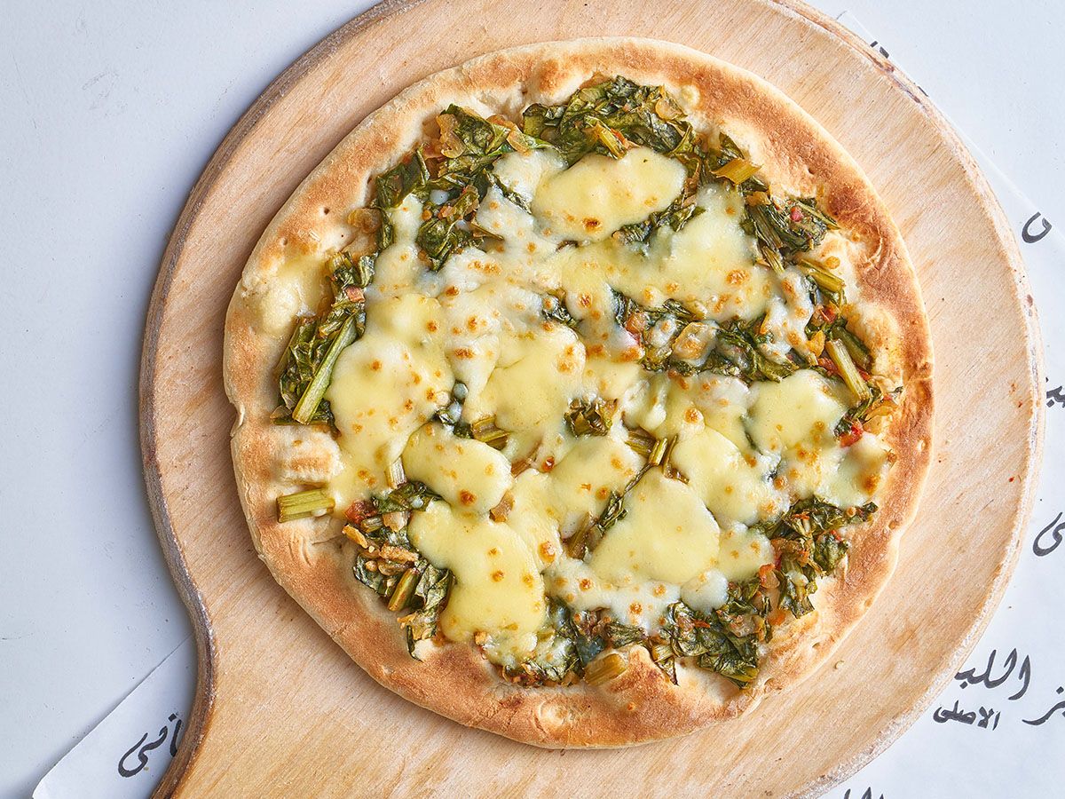 Spinach with cheese Manoucheh
