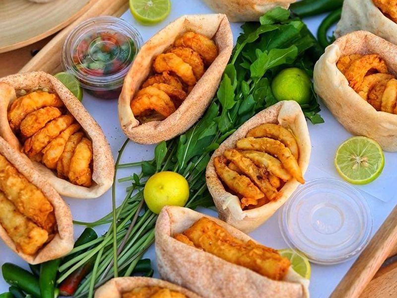Fried Crispy Squid Sandwich