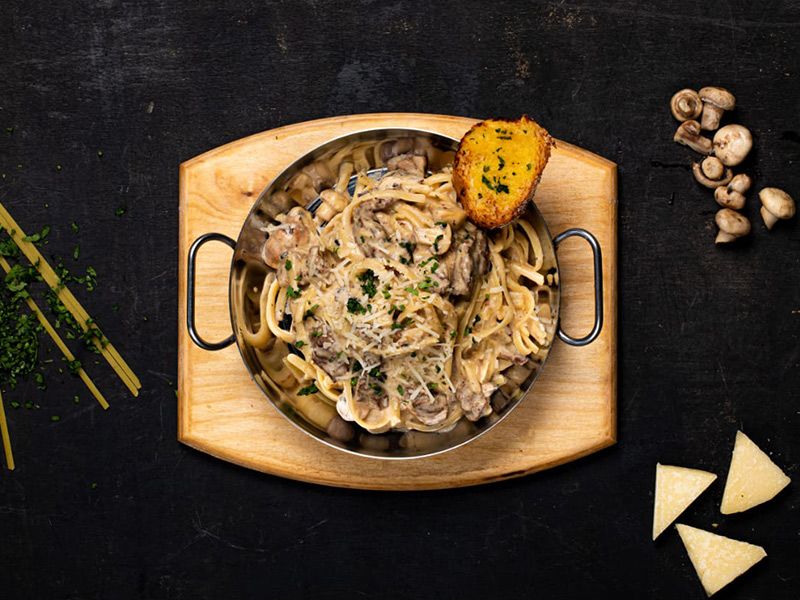 Pasta With Beef Steak