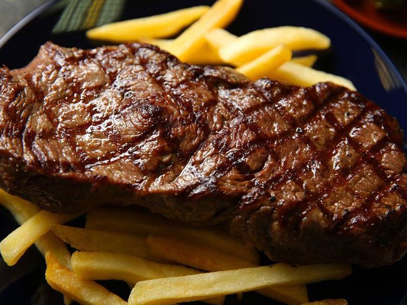 Charcoal Grilled Steak Meat