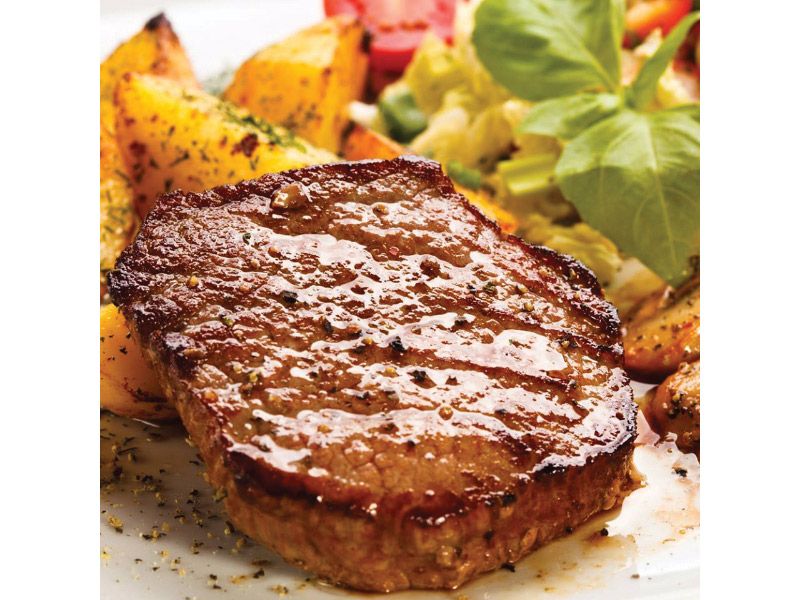grilled beef steak meal