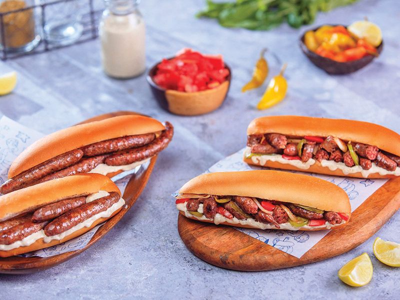 Minced Oriental Sausage Sandwich