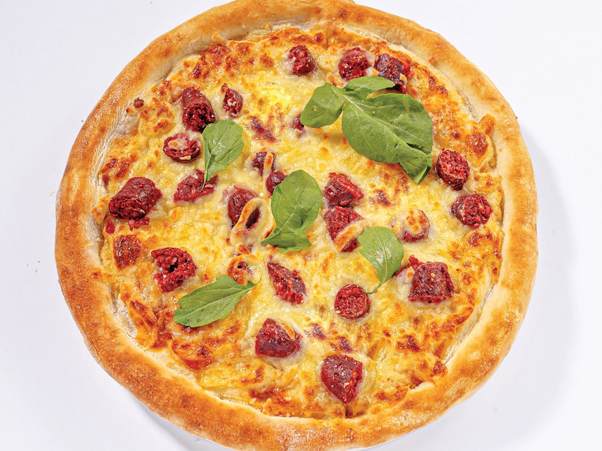 Oriental Sausage Pizza