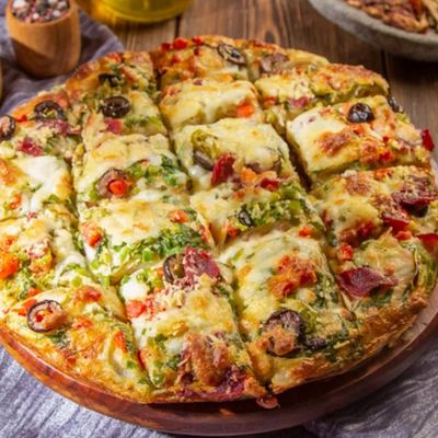 Oriental Alexandrian Sausage Pizza