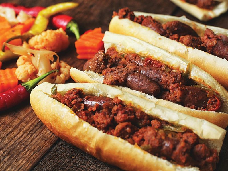 Alexandrian sausage sandwich
