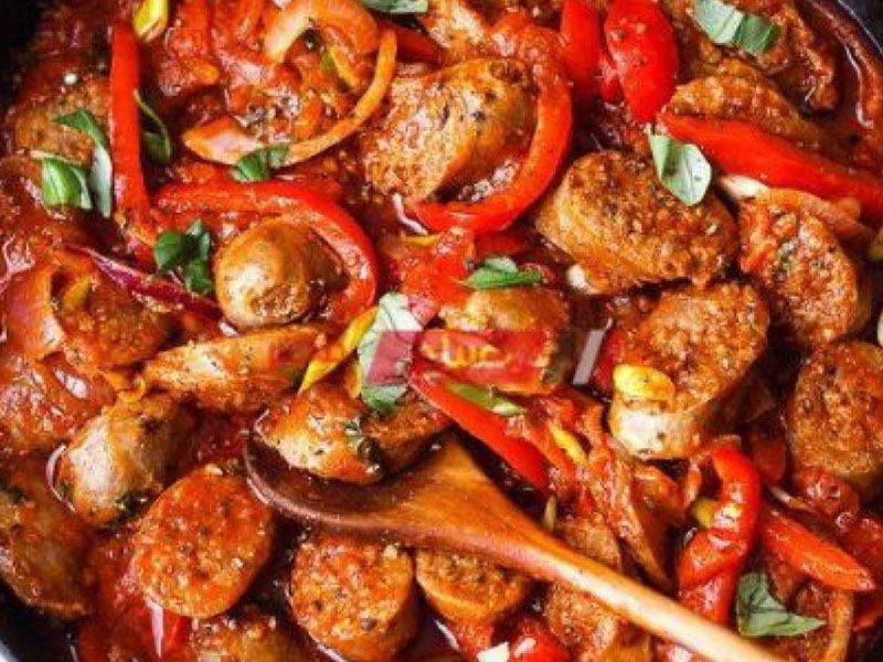 Spicy Alexandrian Oriental Sausage Sandwich