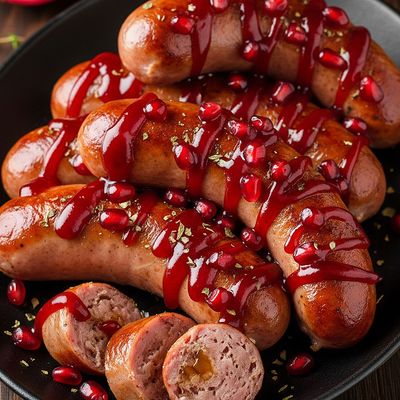 Sausage with Pomegranate Molasses