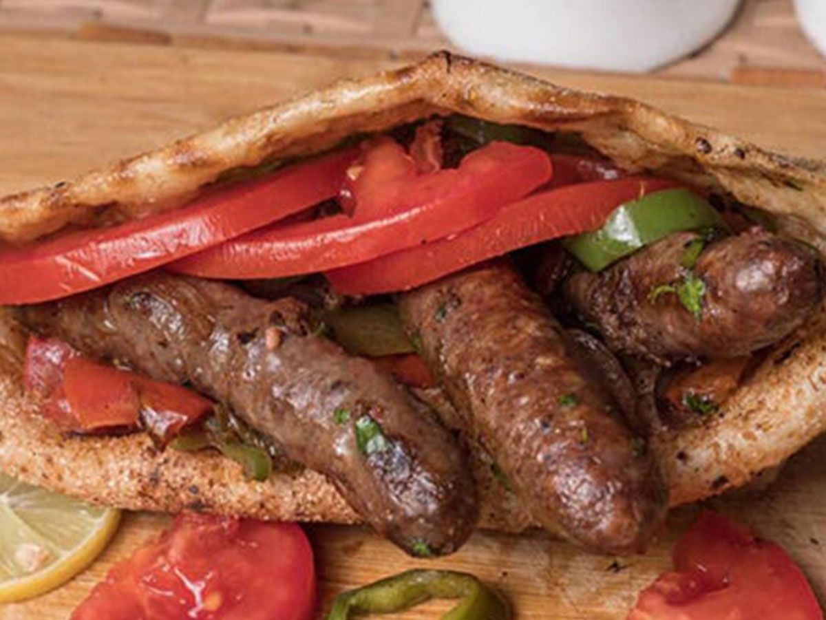 Baladi Sausages Sandwich