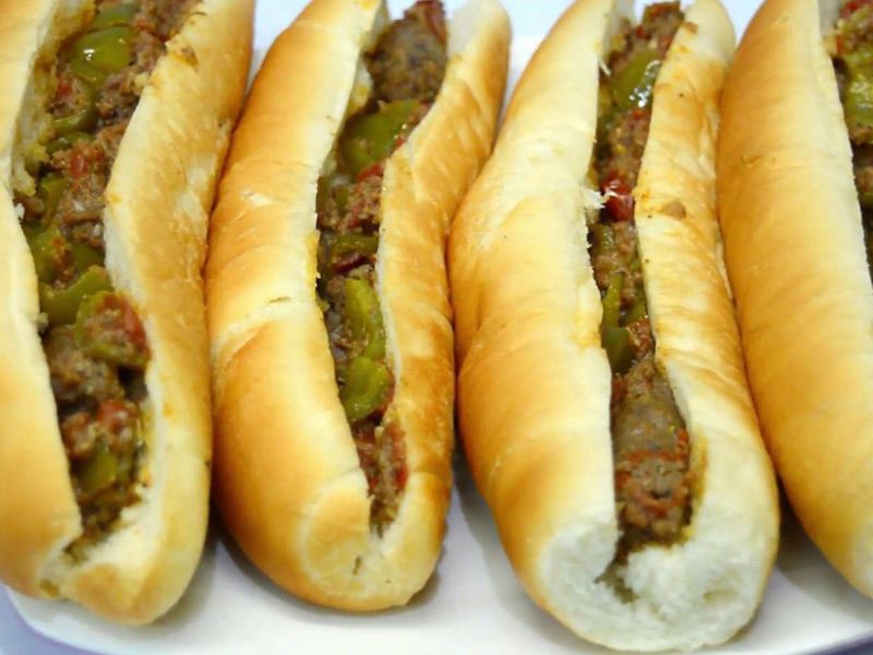 Oriental Sausage Sandwich
