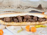 Large Grilled Oriental Sausage Sandwich