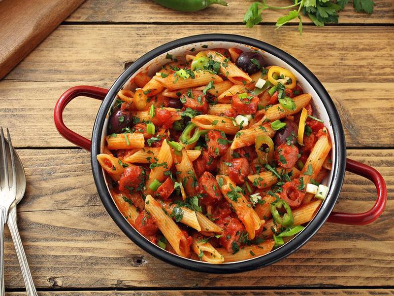 Sausage Red Sauce Pasta