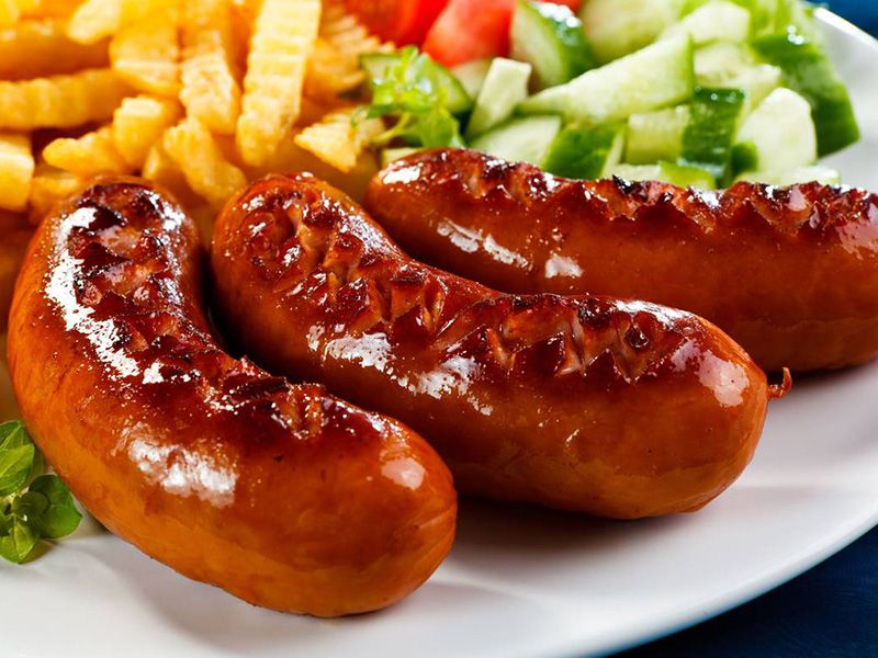 Grilled Oriental Sausage Sandwich