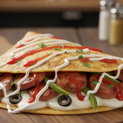 Crepe With Oriental Sausage