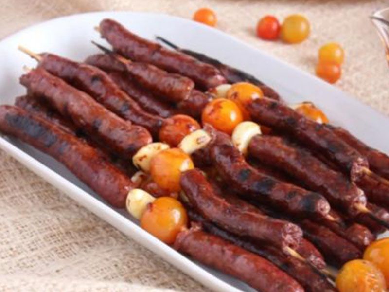 Oriental Sausage on grill